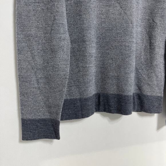 Theory Riland Crewneck Sweater Gray Wool - Picture 4 of 9